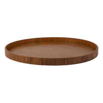 Wooden Tea Round Plate Hand-made Natural Fruit Food Tableware Serving Tray Solid Food Plate