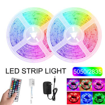 2PCS 5M RGB LED Strip Light SMD5050/283... (PLUG: EUPLUG | LED QUANTITY: 300LED | LED TYPE: SMD5050)