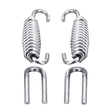 2pcs 40mm Stainless Steel Exhaust Muffler Springs Expansion Chambers Manifold Link Pipe