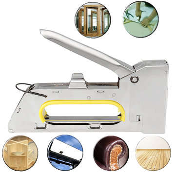 4-6-8mm Handy Heavy Duty Paper Furniture Staple Gun Tacker Stapler with 2400 Staples