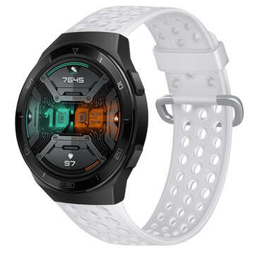 Bakeey 22MM Silicone Smart Watch Band Replacement Strap For HUAWEI WATCH GT 2e (COLOR: WHITE)