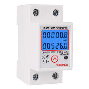 SINOTIMER DDS6619-526L-2 230V  Reset and Reset Backlight Display Single-phase Rail Multi-function En
