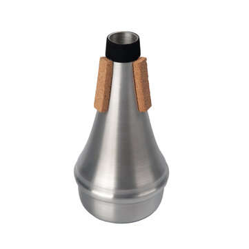 NAOMI Trumpet Mute Aluminum Trumpet Mute Straight Practice Silver Color For Trumpet Woodwind Instrum