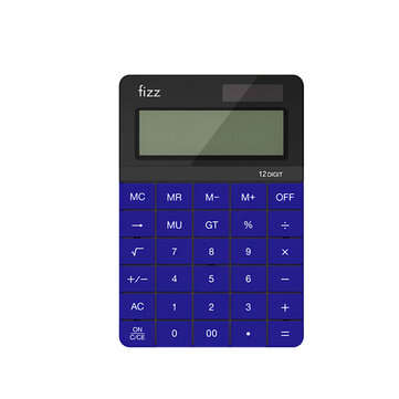[XM ]Fizz FZ66806 Calculator Double Power Desk Calculator 12 Digit Large Displa... (COLOR: DARKBLUE)