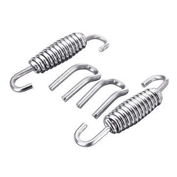 2pcs 40mm Stainless Steel Exhaust Muffler Springs Expansion Chambers Manifold Link Pipe