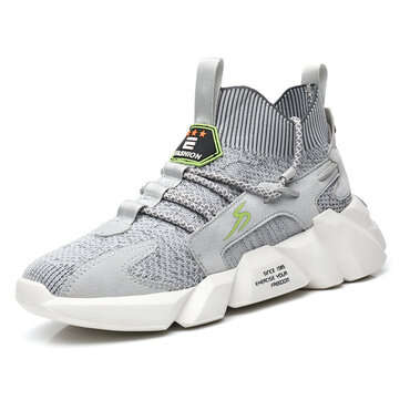 Men Sneakers Casual Platform Shoes Comfortable Wear-resistant Thick Bott... (SIZE: 10 | COLOR: GREY)