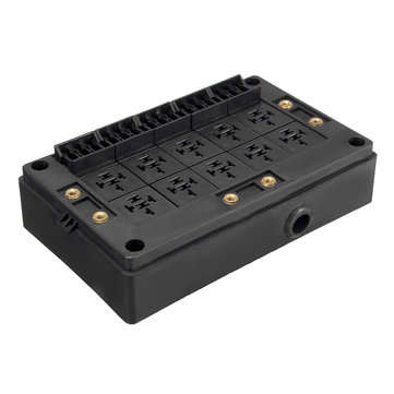 18-Way Fuse Relay Box Holder Block Circuit Protector Terminals Replacement Part for Automotive Marin