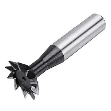 Drillpro 45 Degree 10-35mm Dovetail Groove HSS Straight Shank Slot Milling Cutte... (DIAMETER: 12MM)