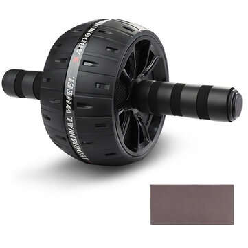 Silent Abdominal Wheel Roller AB Muscle Trainer Gym Home Exercise Body Muscle Bui... (COLOR.: BLACK)