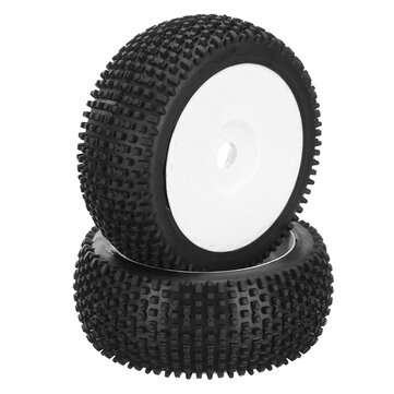 DHK Hobby 8381-722 Wheel Tyre Tire Complete White Rims 2pcs 1/8 8381 Optimus RC Car Parts