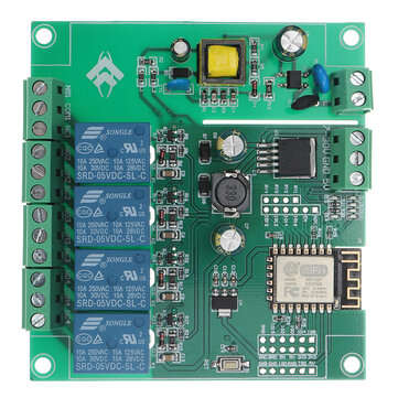 AC/DC Power Supply ESP8266 WIFI Four-way Relay Module ESP-12F Development Board Secondary Developmen