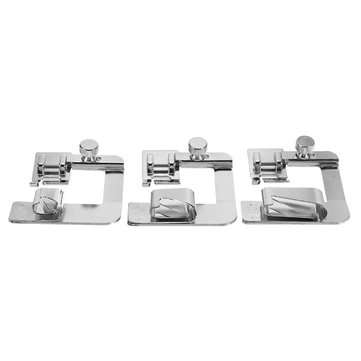 3pcs 4/8 6/8 1 Inch Rolled Hem Foot Set Domestic Sewing Machine Hemmer Presser Machinery Parts