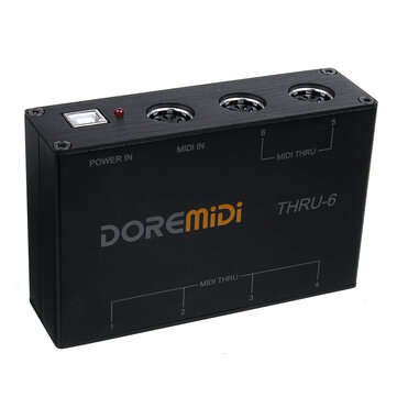 DOREMiDi THRU-6 MIDI Interfaces Controller THRU 6 Thru Box Controller Adapter Converter 1 Input and