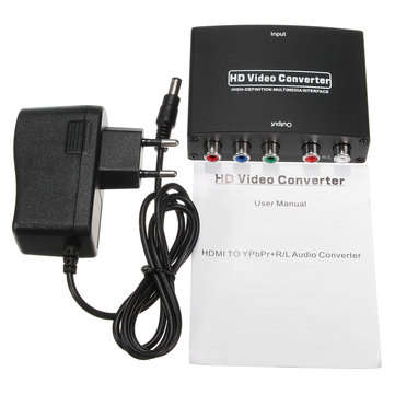 SD-020 1080P HD to RGB Component 5RCA YPbPr Video R/L Audio Converter Adapter T... (ADAPTOR: EUPLUG)