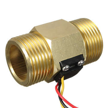 DN25 Copper Water Flow Sensor Pulse Output 4~45L/min Liquid Switch Flowmeter