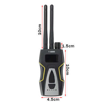 T8000 Pro RF Bug Camera Signal Detector Frequency Scanner GPS Wireless Tracker