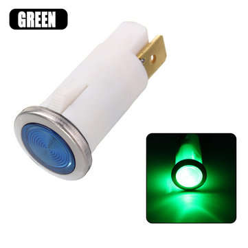 12V 12.5mm LED Indicator Pilot Dash Dashboard Panel Warning Light Lamp  (COLOR.: GREEN)