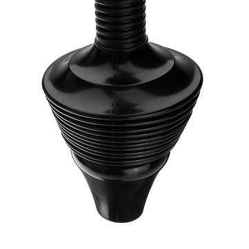 Detachable Heavy Duty Toilet Plunger Powerful Toilet Bathroom Sewer Pipe Dredger Black