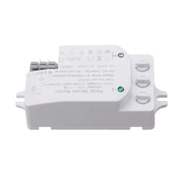 200W Adjustable Microwave Radar Sensor Light Switch Detector for Panel Fluorescent Lamps AC85-265V