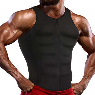 Sweat Vest Waist Trainer Vest Sports Vest Yoga Gym Workout Exercise & Fitness Zipper ... (SIZE: 3XL)