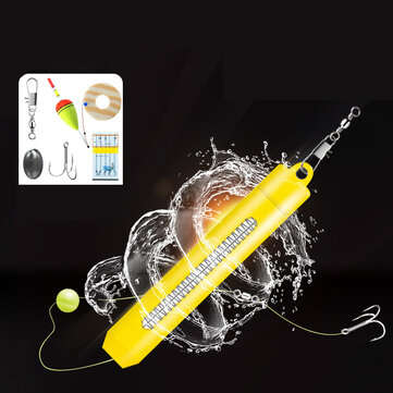 ZANLURE Automatic Fishing Hook Set Spring Fishing Three Claw Hooks with Fishing Float Winding Coil C