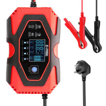 E-Fast 7 Stages Touch Screen LCD Display 12V 6A 24V 3A Car Motorcycle Lead Smart B... (PLUG: UKPLUG)