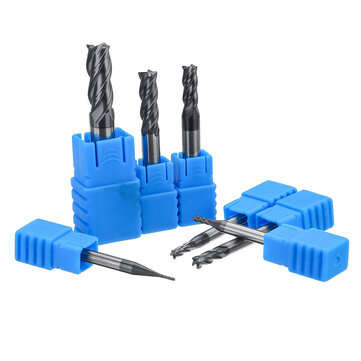 7pcs 1-8mm Milling Cutter Solid Carbide Straight End Mill 4 Flutes Milling Cutter
