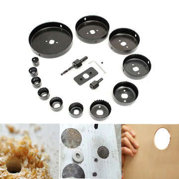 16pcs 19-127mm Hole Saw Cutter Set Wood Metal Cutter Drill Bit Set Woodworking Cutting Set Drilling