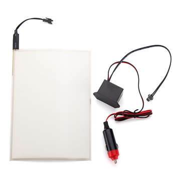 12V A5 EL Panel Electroluminescent Cuttable Light With Inverter Paper Neon Sheet (COLOR.: WHITE)