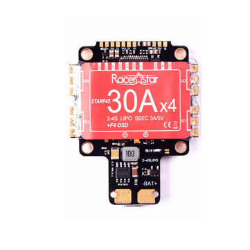 30.5x30.5mm Racerstar StarF4S 30A Blheli_S Dshot 4in1 Brushless ESC AIO F4 OSD Flight Controller w/