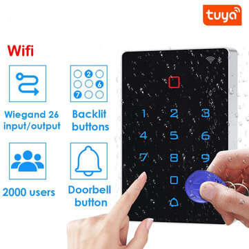 WIFI Tuya Smart Door Lock Door Access Control System Standalone Keypad 125KHZ Card Doo... (TYPE: #A)
