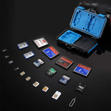 PULUZ Waterproof PU5004 SD Card Storage Box Portable Bag Card Reader for SLR Camera Phone Memory Car
