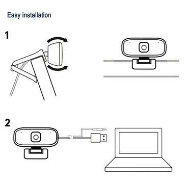 Portable HD 720P Webcam 360 Rotatable Web Cam Camera for Computer PC Laptop Video Microphone