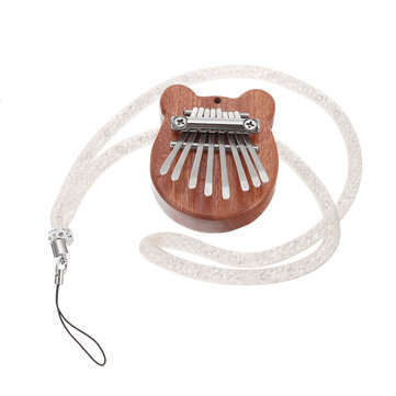Muspor 8 Keys Mini Kalimba Africa Thumb Piano Mbira Solid Wood Keyboard Instrument Gift Toy With Lan
