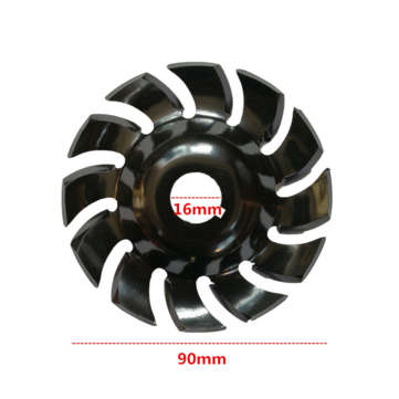Drillpro Manganese Steel 90mm 12 Teeth Wood Carving Disc 16mm Bore Grinder Shaping Disc for 100 115