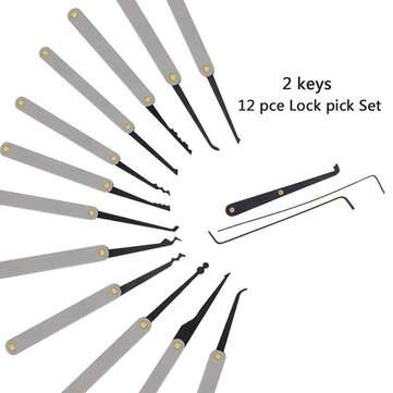 37Pcs Powerful Locksmith`s Tools Kit Combination Lock Pick Hook and Lock Pick Tool