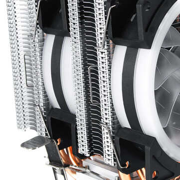 CPU Cooler 6 Heatpipe 4-Pin RGB 2x Cooling Fan For Intel 775/1150/1151/1155/1156/1366AMD