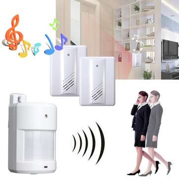 2 In1 Wireless PIR Motion Sensor Detector Alarm Entry Door Bell Infrared Alert System Security Alarm