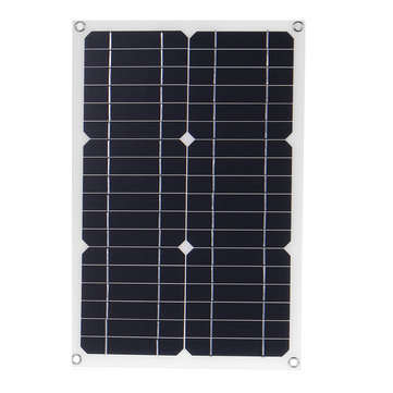 20W 18V 5V EVA + PET Solar Panel with Dual USB & DC In-line