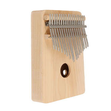 17 Keys DIY Painting Pine Wood Beechwood Kalimbas Thumb Piano Finger Percussion with Tuning Hammer