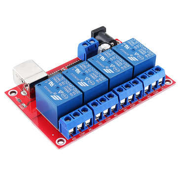 4 Channel 24V HID Driverless USB Relay USB Control Switch Computer Control Switch PC Intelligent Con