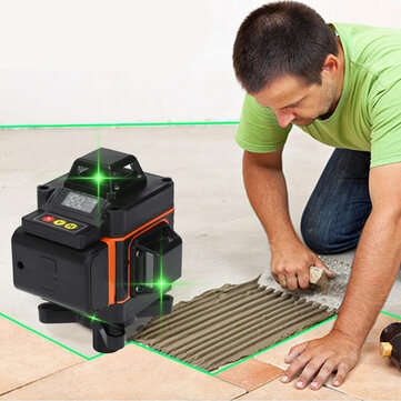 4D 16 Lines Laser Level Green Light Auto Self Leveling 360 Rotary Measure Tool