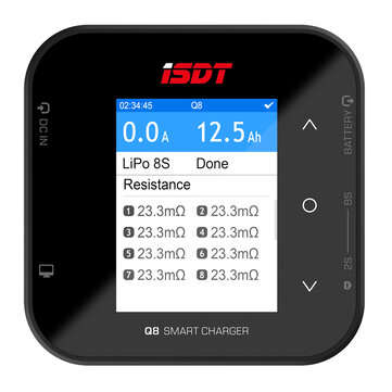 ISDT Q8 BattGo 500W 20A High Power Battery Balance Charger Discharger for 1-8S Lipo Battery