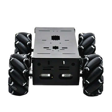 D-43 DIY Smart Metal RC Robot Car Chassis Base With 97mm Omni Wheels DC 12V Motor