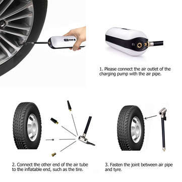 12V 150PSI Portable Cordless Air Compressor Tire Inflator Digital LCD Pump For Vehicle