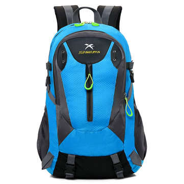 Nylon Waterproof Backpack Outdoor Traveling Hiking Camping Bag Sports Bag (COLOR1: SKYBLUE)