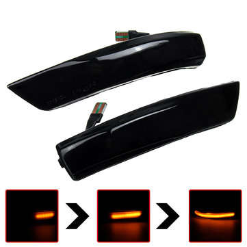 LED Dynamic Flowing Turn Signal Lights Side Wing Mirror Indicator Sequential Blinker Lamp For Ford F