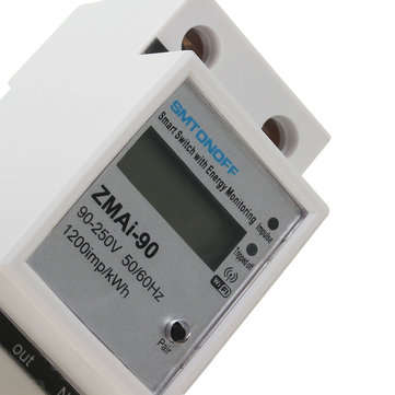 Smart Life Tuya APP Single Phase Din Rail WIFI Smart Energy Meter Power Consumption kWh Meter Wattme