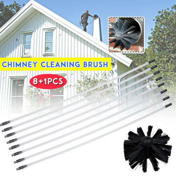 Chimney Cleaning Brush Set Chimney Pipe Inner Wall Cleaner Brush Bendable Flexible Clea... (SIZE: 8)