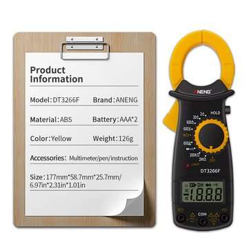 ANENG DT3266F Mini Digital Clamp Multimeter Amperemeter Electrical Clamp Meter AC / DC Voltage Resis